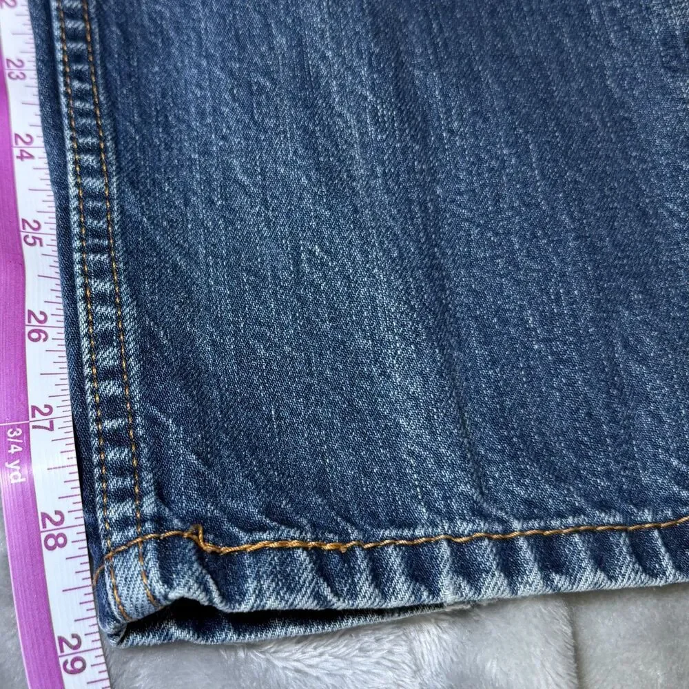 Levis 505 Mens Size 30x30 Jeans Regular Fit Straight Leg Blue Denim Classic